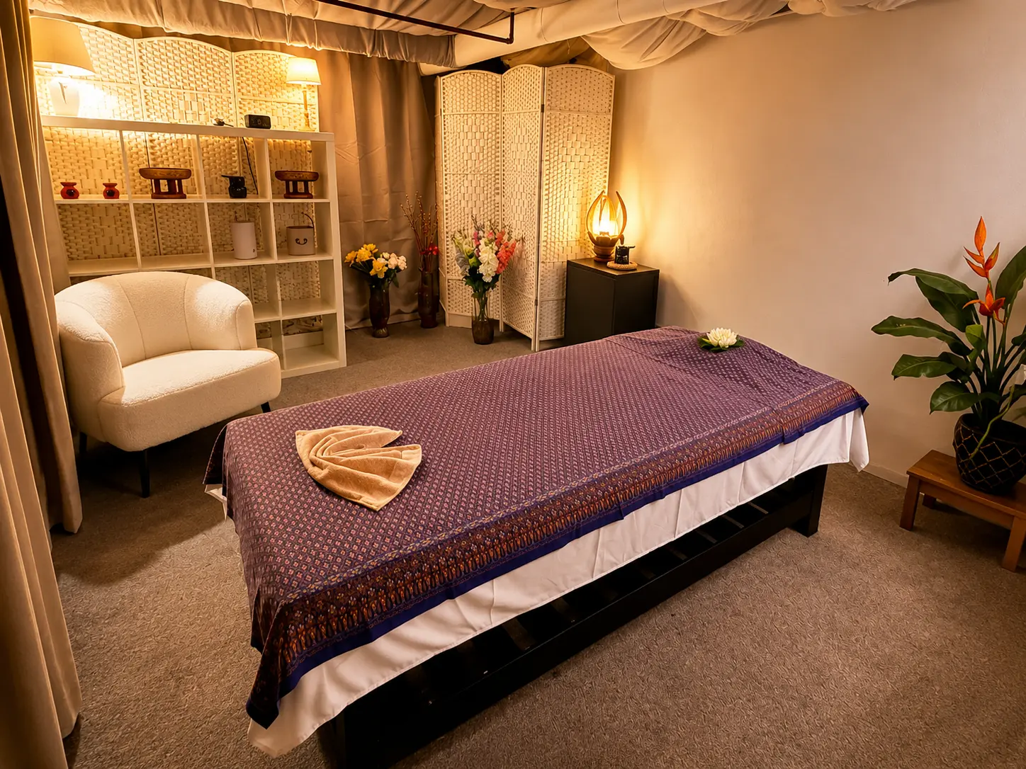 Massagekamer beneden bij Chinda Therapie Rotterdam